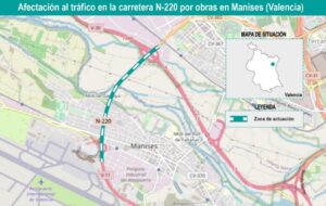 corte carretera aeropuerto Manises y V-30